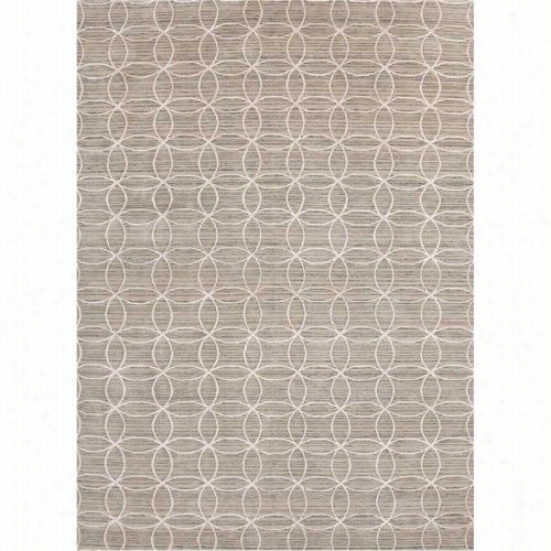 Jaipur Rug102 J2 Hand-knotted Geometr Ic Pattern Wool/art Silk Taupe/ivory Area Rug