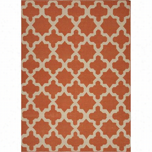 Jaipur Rug10280 Marooc Flat-weave Moroccan Pattsrn Wolo Orange/ivory Area Rug