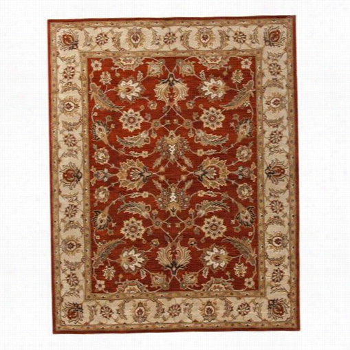 Jaipur Rug1029 Mythos Hand-tufteed Oriental Pattrn Wool Red/taupe Red Oxide Area Rug