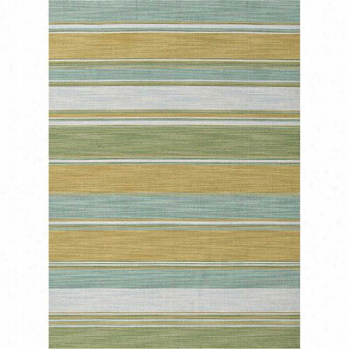Jaipur Rug1037 Pura Vid Flat-weavve  Stripe Pattern Wool Blue/green/lime Green Area Rug