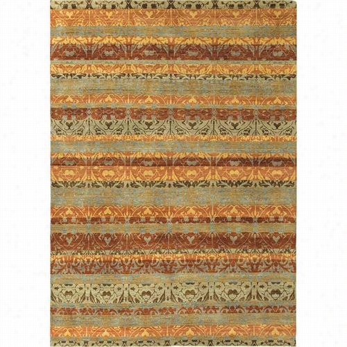 J Qiu Rrug10404 Vestiges Hand-knotted Abstract Pattdfn Wool Red/greeen Arda Rug