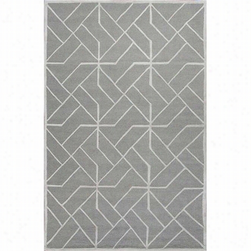 Jaipur Rug11 Lounge Hand-tufted Looped And Cut Wool Gray/ivory Charocal/gray Arez  Rug