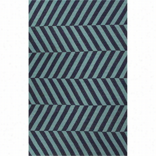 Jaipur Rug11 Maroc Flat-weav E Stripe Pattern Wool Blue  Arra Rug