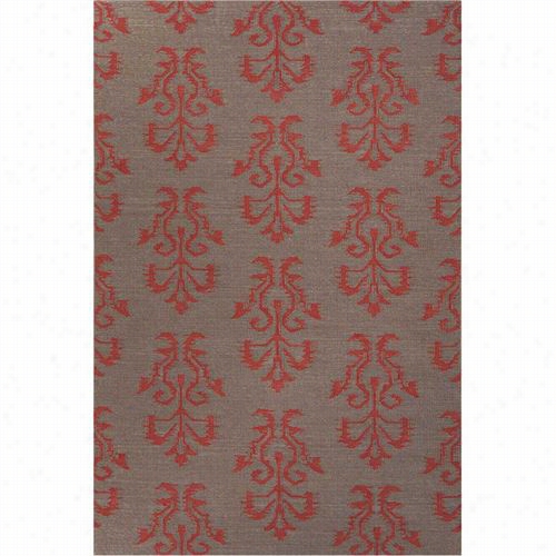 Jaipur Rug11 Urban Bungalow Flat-weave Tirbal Pattern Wool Gray/red Area Rug