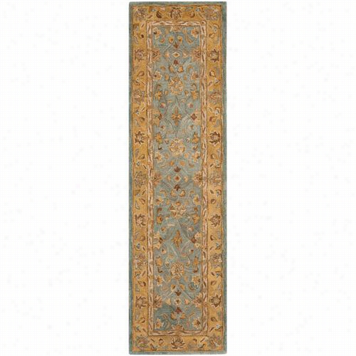 Safavieh An580g Anatolia Wool Handd Tufted Blue/geen Rug