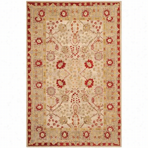 Safavvieh One589a Anatolia W Ool Pile Hand Tufted Ivory/light Green Rug