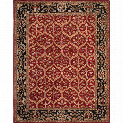 Safavieh An610a Anatolia Wool Hand Tufted Red / Navy Area Rug