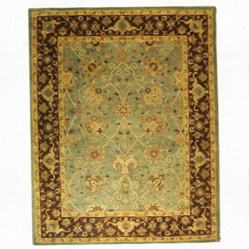 Safavieh At21h Antiquity Wool Hand Tufte Dgreen/brown Rug