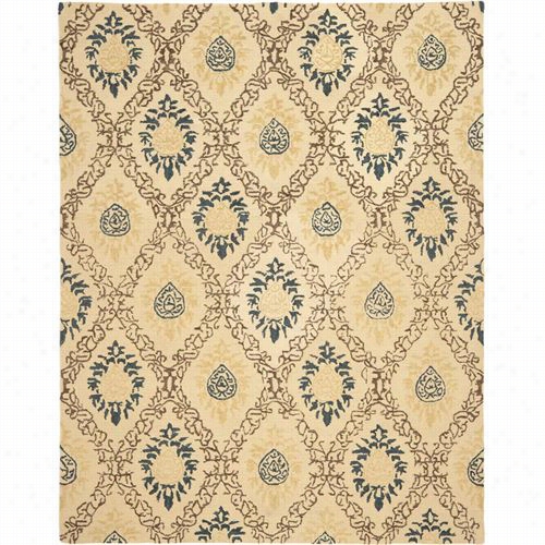 Safavieh At460a Antiquity Wool Hand Tuufted Light Gold/multi Area Rug
