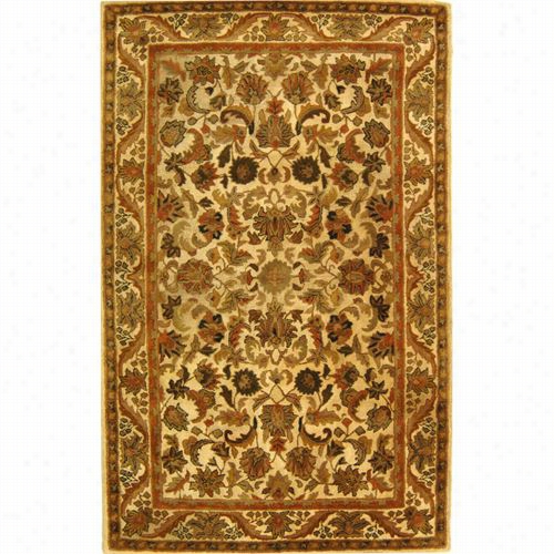 Safavie At52d Antiquity Wool Hand Tufted Gold Area Rug