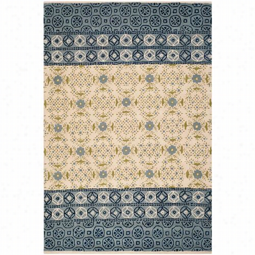 Safavieh Bel119a Bel La Wool Hand Tufted Ivory/blue Area Rug