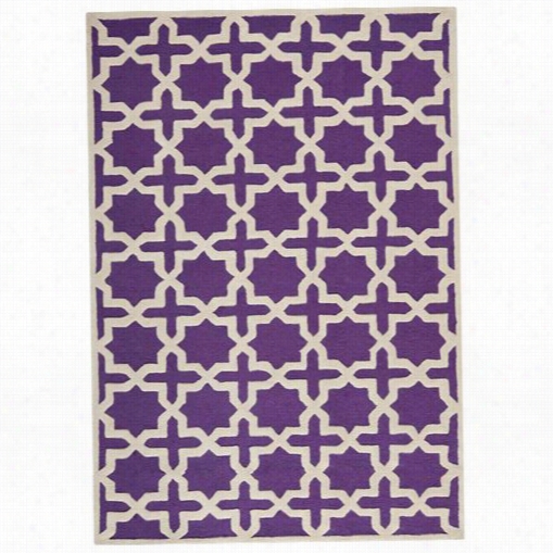 Safavieh Cam125k Cambridge Wool Hand Tufted Purple/ivory Rug