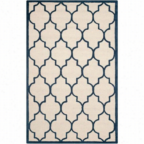 Safavieh Cam134z-9 Cambridge Wool Pille Hand Tufted Ivory/navy Rug