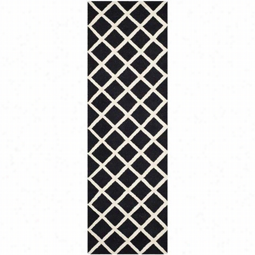 Safavieh Cam13e5 Cambridge Wool Hand Tufted Black/ivory Rug