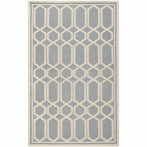 Safavieh Cam138d-5 Cambridge Wol Hand Tufted Silver/ivory Rug
