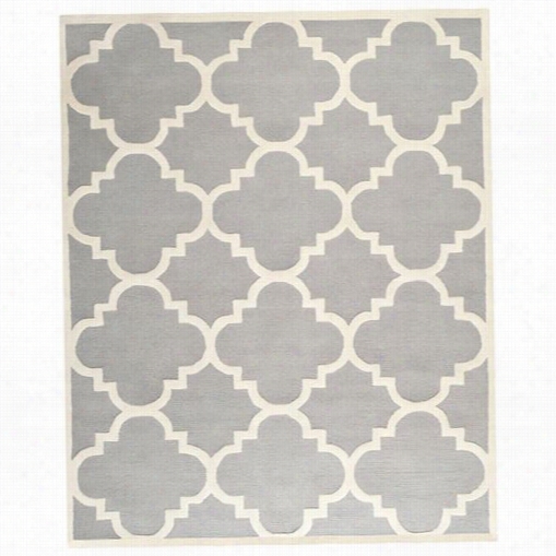 Safavieh Cam140d Cambridgge Wool Hnd Tufted Silver/ivory Rug