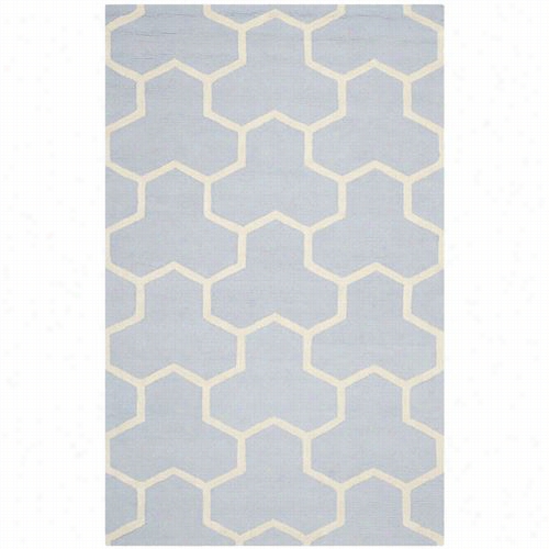 Safavieh Cam1 46a Cambridge Wool Hand Tufted Light Blue/ivory Rug