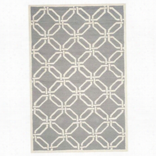 Sfavieh Cam311d Cambridge 100% Wool Pile Hand Tufted - Loop And Cut Dark Grey/ivory Rug