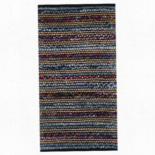 Safavieh Cap361a Cap Cod Jute Pile Had Woven Blue/multi Rug