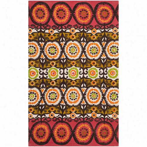 Safaveih Cdr127j Cedar Brook Cotton Pile Hand Loomed Red/orange Rug