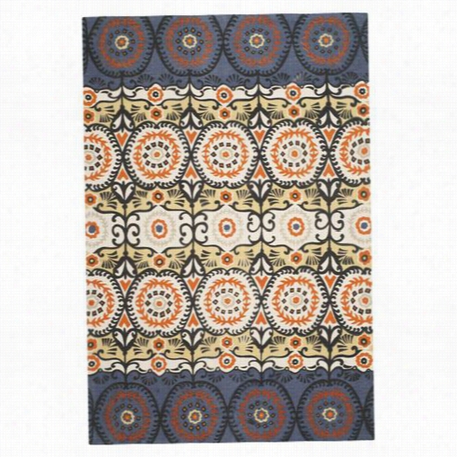 Safavieh Cdr127l Cedar Brook Cotton Pile Handloomed Lilac/orange Rug