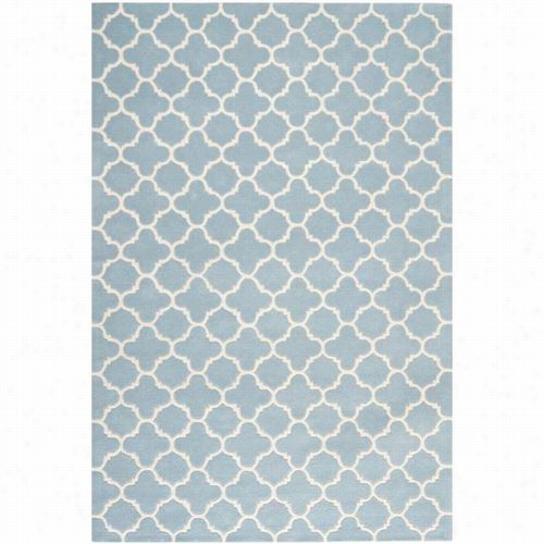 Safavjeh Cht717b Chatham Wool Hand Tufteed Blue/ivory Rug