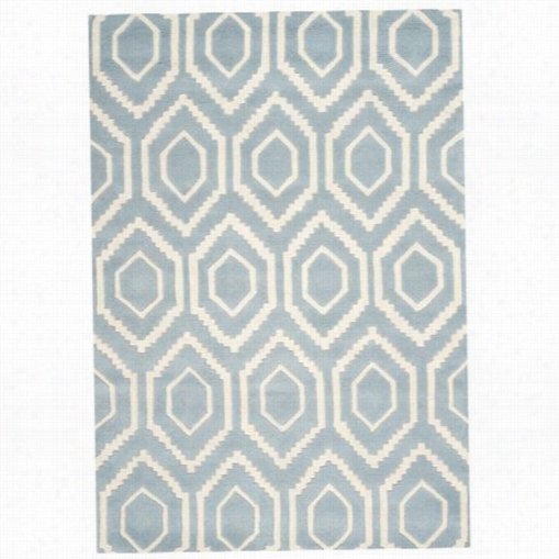 Safavie H Cht731b Chatham Contemporary Wool Hand Tufted Bllue/ivory Rug