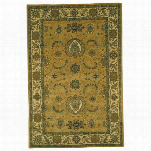 Safavieh Cl314b Classic Wool Hand Tufted Gold/ivory Rug