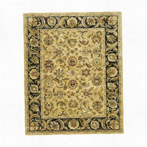 Safavieh Cl758t Cassic Wool  Hand Tufted Gold/black Rug