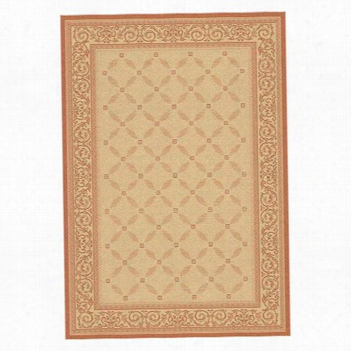 Safavieh Cy1502-3201 Courtyard Synthetic Machie Made Natural/terra Area Rug