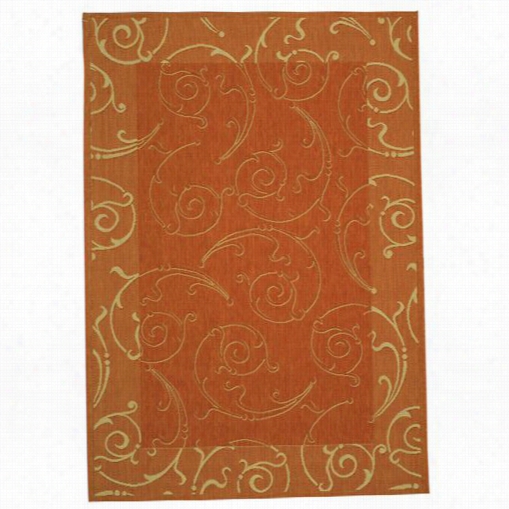 Safavieh Cy2665-3201 Courytard Polypropylene Machine Made Natural/terra Rug