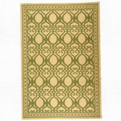 Safavieh C3040-1e01 Courtyard Polyoropylene Machnie Made Natural/olive Rug