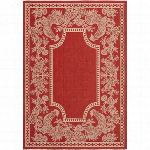 Safavieh Cy3305-3707 Courtyard Polpyropylene Machine Made Red/original Rug