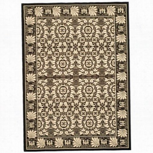 Safavieh Cy5146d  Ocurtyard Polypropylene Machine Made Black/sand Rug