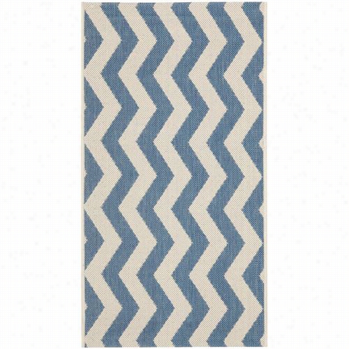 Safavieh Cy6245-243 Court Polpropylene Macihne Made Blue/beige Rug