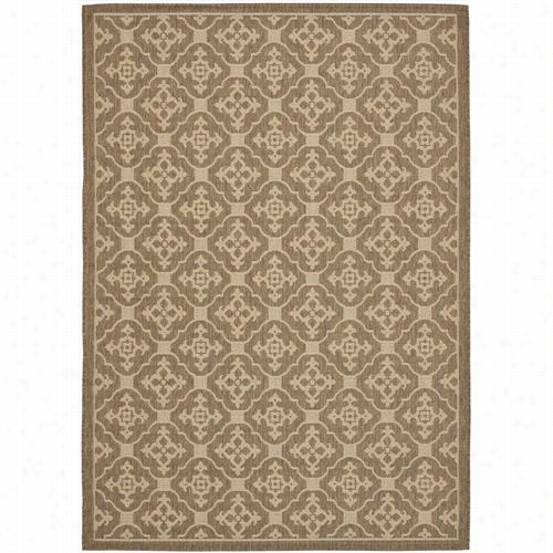 Safvieh Cy6564-22 Courtyarr Pol Ypropylene Machine Made Brown/creme Rug