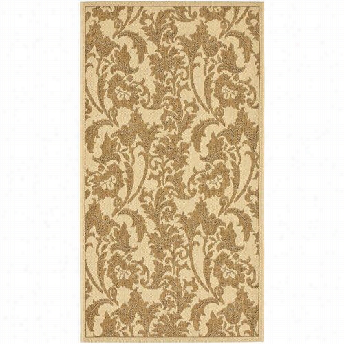 Safavieh Cy6590-19-3 Courtyard Polypropylene Machine  Made Creme/gold Rug