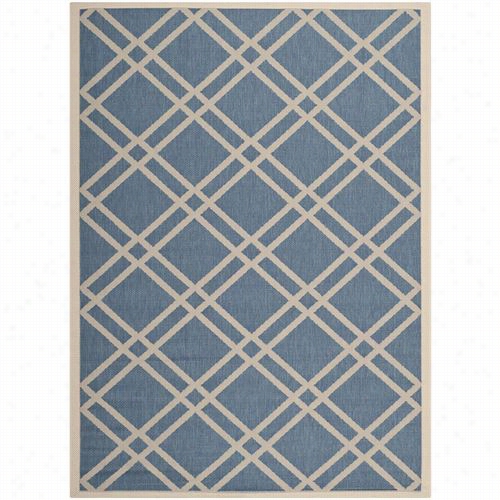 Safsviieh Cy6923-243 Ocurtyard Polypropylene Mahine Made Blue/beige Area Rug