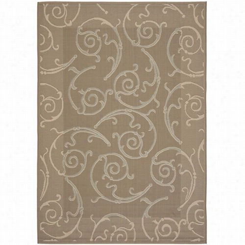 Safavieh Cy7108-97a18 Courtyard Polypropylene Organization Made Dark Beig/beige Area Rug