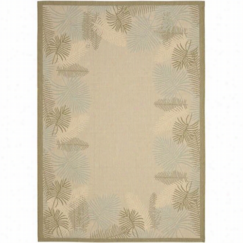 Safavieh Cy7945-14a18 C Ourtyard Polyrpopylene Machine Made Cream/green Area Rug