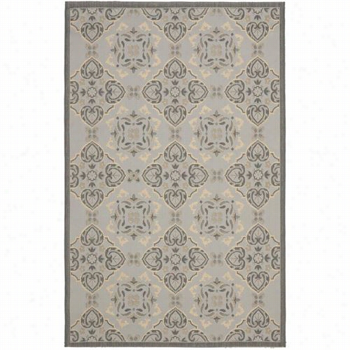 Safavieh Cy797-878a21 Courtyard Polypropylenne Machine Made Light Grey/anthracite Area Rug