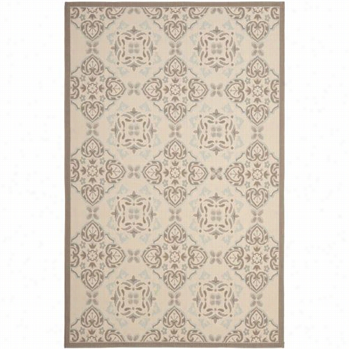 Safaviehc Y7978-79a18 Courtyard Polypropyelne Machine Made Beigedark Beig Area Rug