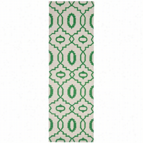 Sfavieh Dhu205b Dhurries Hand Woven Flat Unite Intimately Ivory/green  Arear Ug