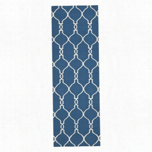 Safavieh Dhu415a Dhurries Wool Flatweave Dark Blue Area Rug