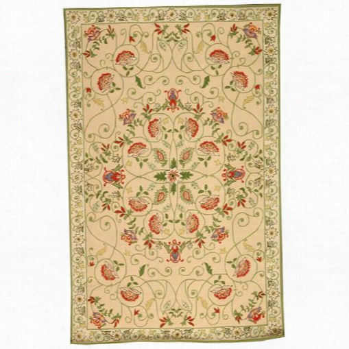 Safavieh Hk330a Chelsea Wol Hand Hooked Beigegreen Rug