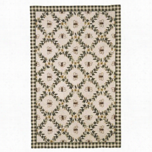 Safavieh Hk55a Chelsa Wo Ol Hand  Bent Ivory / Verdant Area Rug