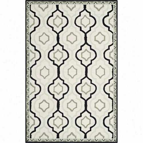 Safavieh Hk740a Chelsea Wool Lead Hooked Ivory/black Rug