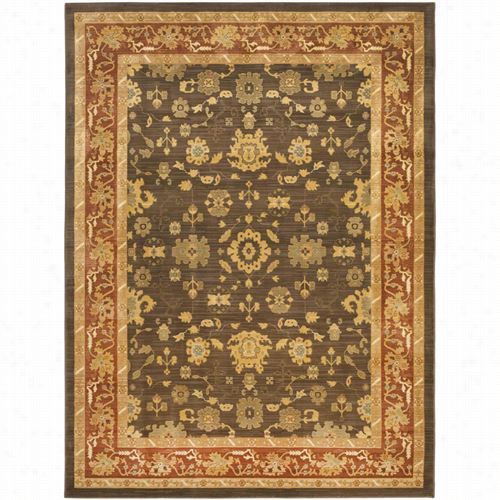 Sa Favieh Hlm1738-2540 Heirloom Polypropylene Machine Made Bdown/red Rug