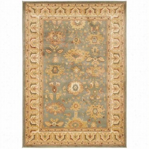 Safav Ieh Hlm1741-6511 Heirloom Polypropylene Machine Made Blue/creme Rug