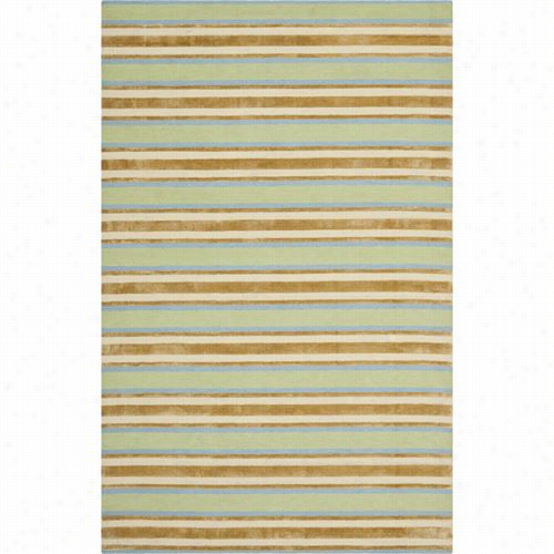 Safavieh Mir354a Isaac Mizrahi Wool Pile Hand Tufted Oraneg/green Rug